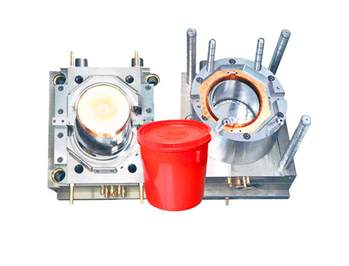 Durable Household Plastic Paint Bucket Mould , Industrial Injection Molding Tool