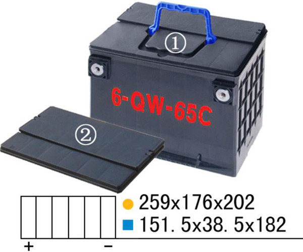 6-QW -65C PP Automobile Battery Multi Shot Injection Molding Long Life Time